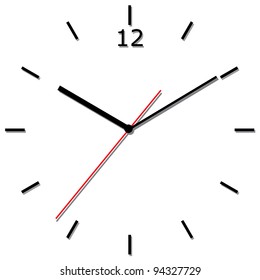 Wall clock. Vector illustration.