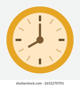 Wall Clock Vetor - Ilustração vetorial de um relógio de parede circular, ideal para temas de tempo, agendamento, pontualidade, compromissos e marcação de tempo geral