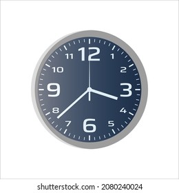 Wall clock vector illustration timer home decoration 