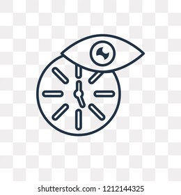 Wall clock vector outline icon isolated on transparent background, high quality linear Wall clock transparency concept can be used web and mobile