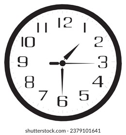 wall clock vector symbol black and white clip art