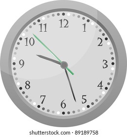 wall clock Vintage isolated on white background vector