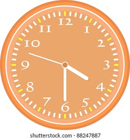 wall clock Vintage orange isolated on white background vector
