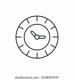 wall clock watch time icon vector sign