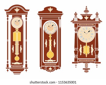Wall clock without outline
