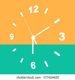 
Wall Clock.watch in turn. vector icon.