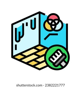 wall color selection interior designer color icon vector. wall color selection interior designer sign. isolated symbol illustration