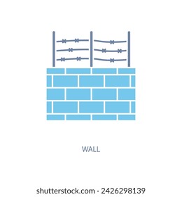 wall concept line icon. Simple element illustration. wall concept outline symbol design.