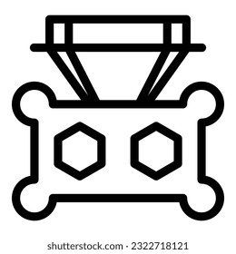 Wall control icon outline vector. Tv mount. Vesa bracket