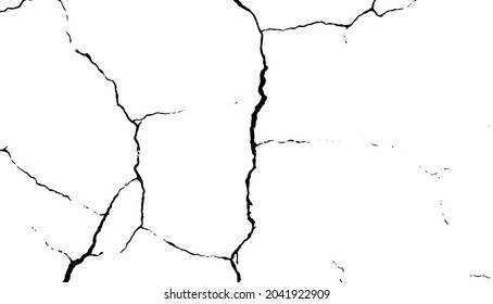 Wall cracks. Grunge urban graphice. Dust overlay distress grained texture. Abstract vector illustration