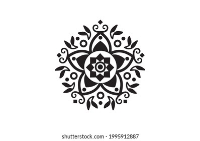 Wall decal floral design vector format