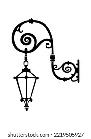 Wall Decal hanging street lamp vinyl Art Sticker