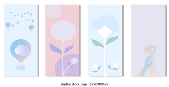 Wall decoration flowers,abstract leaves,post card , design abstract ,wall wallpaper .Vector illustrator