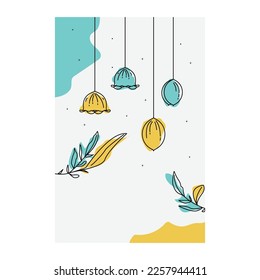 wall decoration logo design leaf simple
