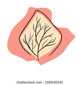 decoración de pared memphis ramas de árbol estética