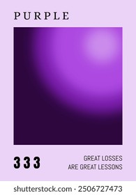 Wall decoration, poster, wallpaper, vector, background, with gradient purple color aura circle with words
