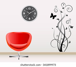 wall decoration with sticker