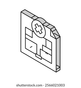 wall dismantling plan interior design isometric icon vector. wall dismantling plan interior design sign. isolated symbol illustration