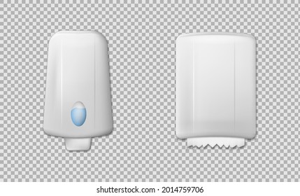 Wall dispenser for antibacterial soap and liquid coronavirus antiseptic.Vector illustration isolated on white background.Eps 10.