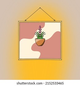 Wandbild mit schönem Blumenmuster