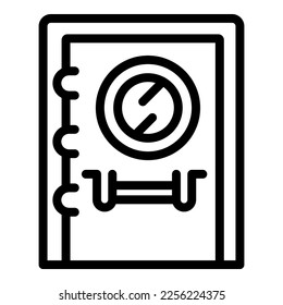 Wall door icon outline vector. Modern design. Building front