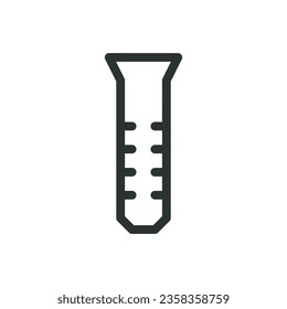 Icono aislado de derrame de pared, icono del vector de derrame de plástico con trazo editable