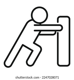 Wall effort icon outline vector. Business work. Idea partner