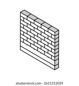wall fence isometric icon vector. wall fence sign. isolated symbol illustration
