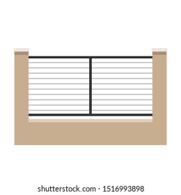 Wall fence vector. railing vector. wallpaper. free space for text. copy space.  fence vector.