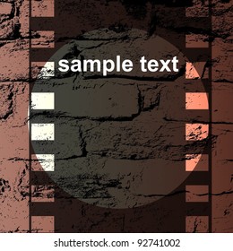 Wall and film strip, background vector