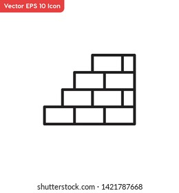 Wall, firewall symbol vector icon