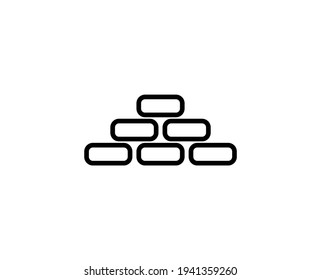 Wall flat icon. Single high quality outline symbol for web design or mobile app.  Wall thin line signs for design logo, visit card, etc. Outline pictogram EPS10