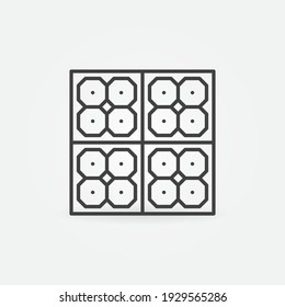 Wall or Floor Ceramic Tile vector thin line concept icon or design element