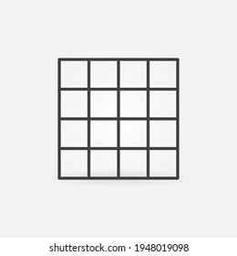 Wall of Floor Empty Tile linear vector concept icon or logo element