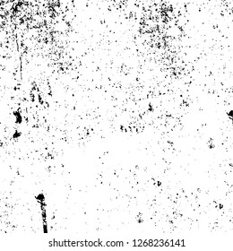 Wall fragment with scratches and cracks. Overlay grunge illustration over any design. Abstract grainy background with vintage effect