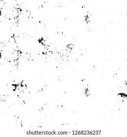 Wall fragment with scratches and cracks. Overlay grunge illustration over any design. Abstract grainy background with vintage effect