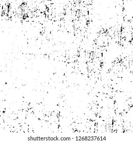 Wall fragment with scratches and cracks. Overlay grunge illustration over any design. Abstract grainy background with vintage effect