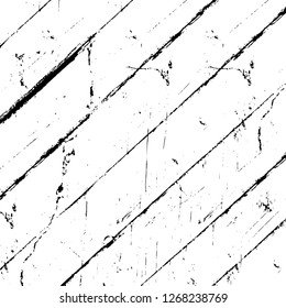 Wall fragment with scratches and cracks. Overlay grunge illustration over any design. Abstract grainy background with vintage effect