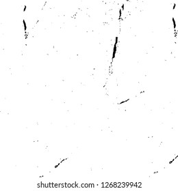 Wall fragment with scratches and cracks. Overlay grunge illustration over any design. Abstract grainy background with vintage effect