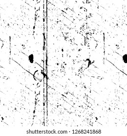 Wall fragment with scratches and cracks. Overlay grunge illustration over any design. Abstract grainy background with vintage effect