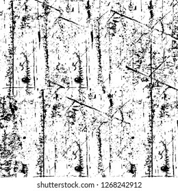 Wall fragment with scratches and cracks. Overlay grunge illustration over any design. Abstract grainy background with vintage effect