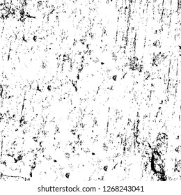 Wall fragment with scratches and cracks. Overlay grunge illustration over any design. Abstract grainy background with vintage effect