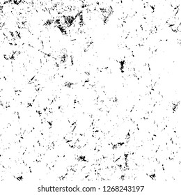 Wall fragment with scratches and cracks. Overlay grunge illustration over any design. Abstract grainy background with vintage effect