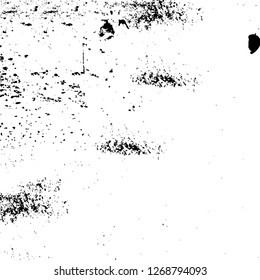 Wall fragment with scratches and cracks. Overlay grunge illustration over any design. Abstract grainy background with vintage effect