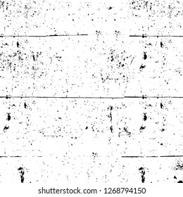 Wall fragment with scratches and cracks. Overlay grunge illustration over any design. Abstract grainy background with vintage effect