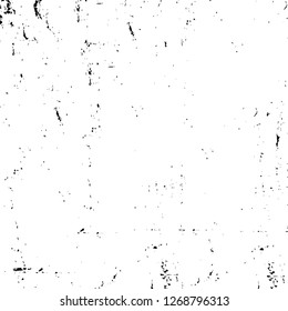 Wall fragment with scratches and cracks. Overlay grunge illustration over any design. Abstract grainy background with vintage effect