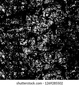 Wall fragment with scratches and cracks. Overlay grunge illustration over any design. Abstract grainy background with vintage effect