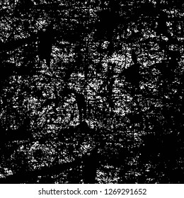 Wall fragment with scratches and cracks. Overlay grunge illustration over any design. Abstract grainy background with vintage effect