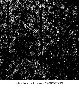 Wall fragment with scratches and cracks. Overlay grunge illustration over any design. Abstract grainy background with vintage effect