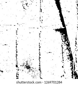 Wall fragment with scratches and cracks. Overlay grunge illustration over any design. Abstract grainy background with vintage effect